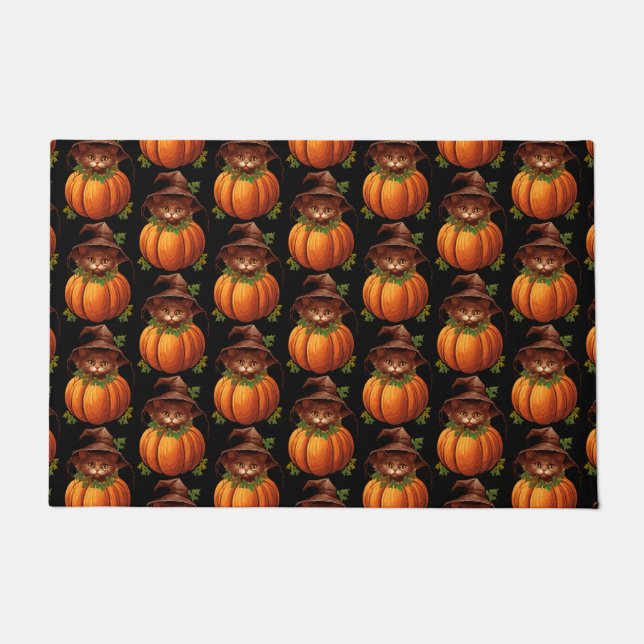 NIEDLICH FUNNY CAT PUMPKIN FUßMATTE (Vorderseite)