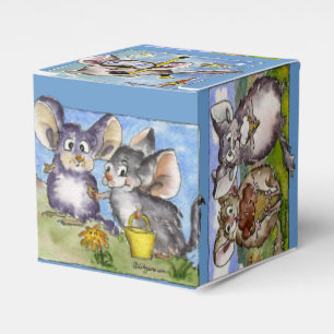 Niedlich Funny Chinchillas 6 Cartoon Papierbox Geschenkschachtel