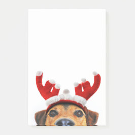 Niedlich Funny Christmas Hund Rentier Antler Headb Post-it Klebezettel