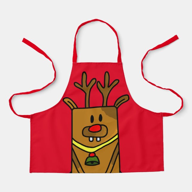 Niedlich Funny Dee Zeichne Weihnachtskids Schürze (Vorderseite)