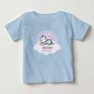 Niedlich Funny Dinosaurier Personalisiert Name Kid Baby T-shirt