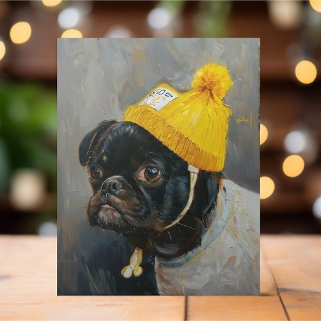 NIEDLICH FUNNY DOG OIL PAINING POSTKARTE (Von Creator hochgeladen)