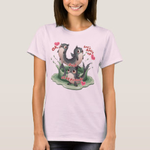 Niedlich Funny Funny Monster Mascot T-Shirt