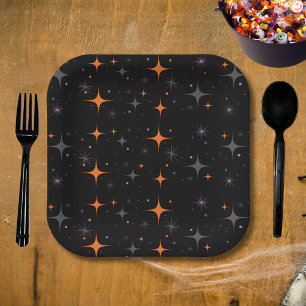Niedlich Funny Ghost Black Kitten Halloween Pappteller
