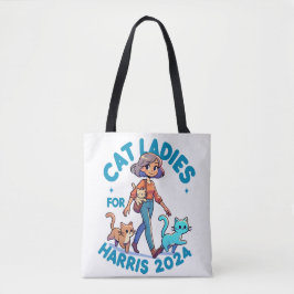 Niedlich Funny Girly Childless Cat Lady Kamala Har Tasche