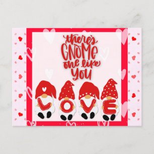 Niedlich Funny Gnome Valentinstag Herz Liebe Postkarte