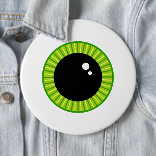 Niedlich Funny Green Eyeball Button