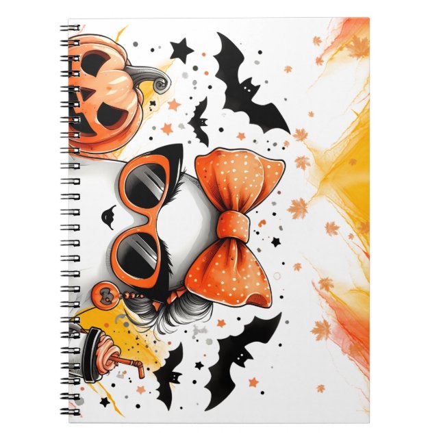 Niedlich Funny Halloween Ghost Notizblock (Vorderseite)
