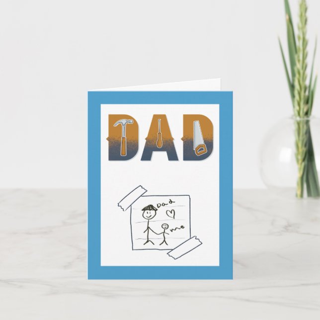 Niedlich Funny Handyman Vater Funny Birthday Card Karte (Vorderseite)