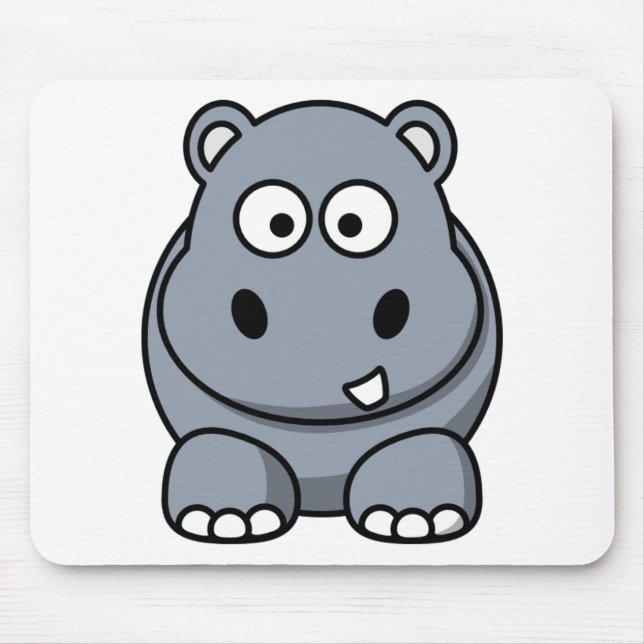 Niedlich Funny Hippo Mousepad (Vorne)
