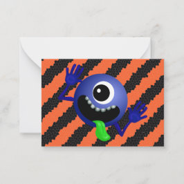 Niedlich Funny Kids Halloween Space Alien Note Car Mitteilungskarte