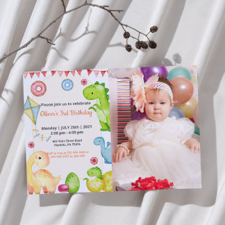 Niedlich Funny | Kinder Foto Geburtstag Einladung