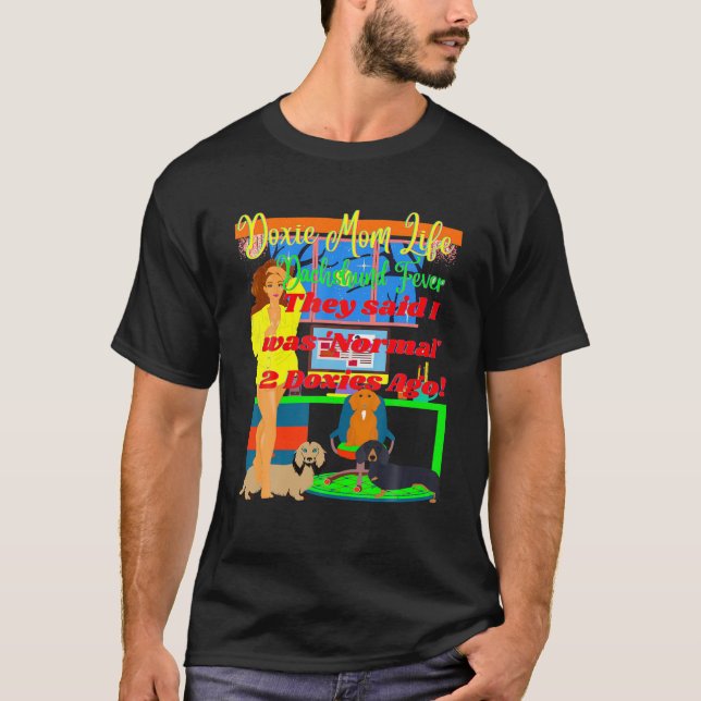 NIEDLICH FUNNY LÄSSIG DACKEL FEVER NORMAL 2 DACKEL T-Shirt (Vorderseite)