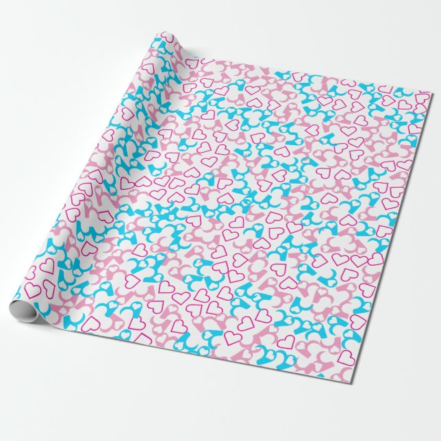 Niedlich Funny Liebe Heard Form Geschenkpapier (Ungerollt)