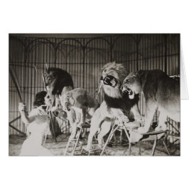 Niedlich Funny Lion Tamer Mama Frau