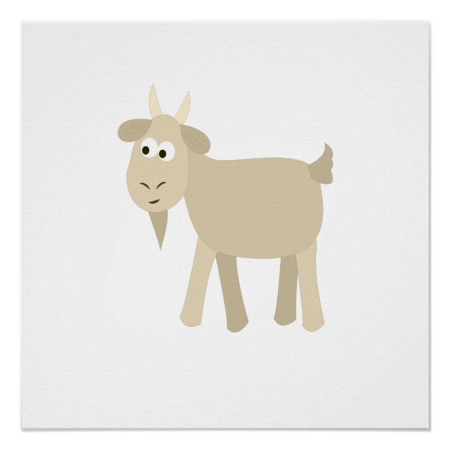 Niedlich Funny Little Goat Poster (Vorderseite)
