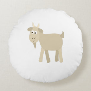 Niedlich Funny Little Goat Rundes Kissen