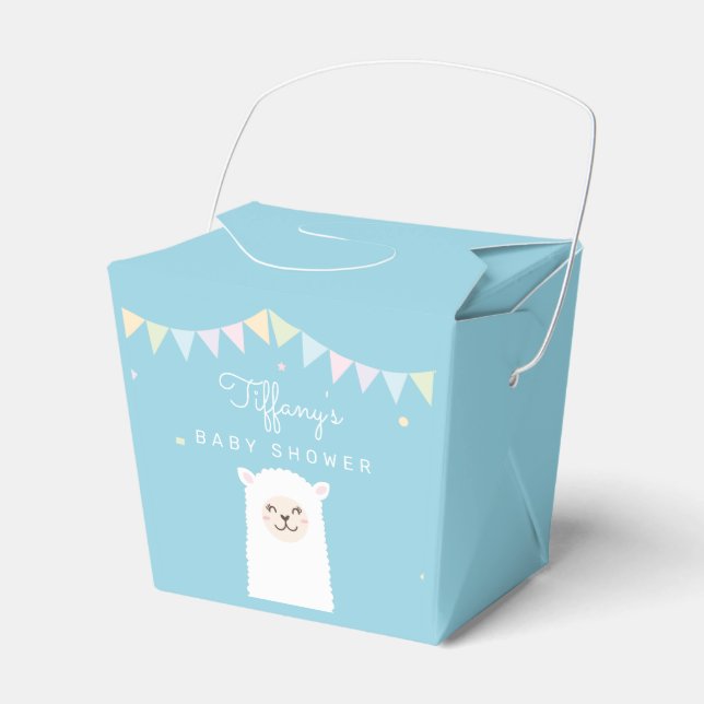 Niedlich Funny Llama Mama Fiesta Baby Dusche Party Geschenkschachtel (Vorderseite)