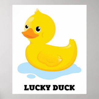 Niedlich Funny Lucky Duck Poster
