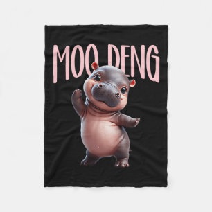 Niedlich Funny Moo-deng Ba Fleecedecke