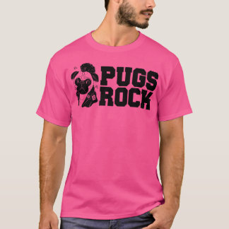 Niedlich Funny Möpsen Rock Mops Eigentümer Rocker T-Shirt
