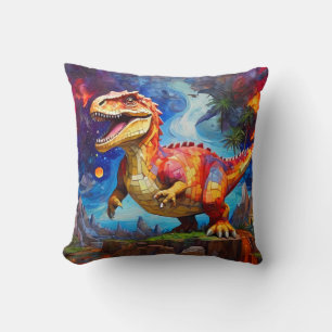 Niedlich Funny Mosaic Dinosaurier Kissen Kissen Se