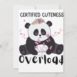 Niedlich Funny Panda Einladung
