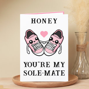 Niedlich Funny Pink Shoe Husband Ehefrau Happy Bir Dankeskarte
