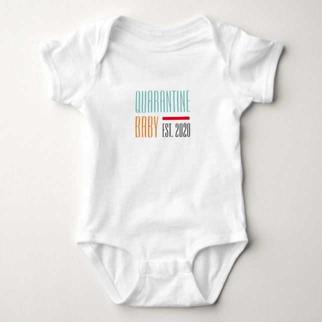 Niedlich & Funny Quarantine Baby 2020 Baby Strampler (Vorderseite)