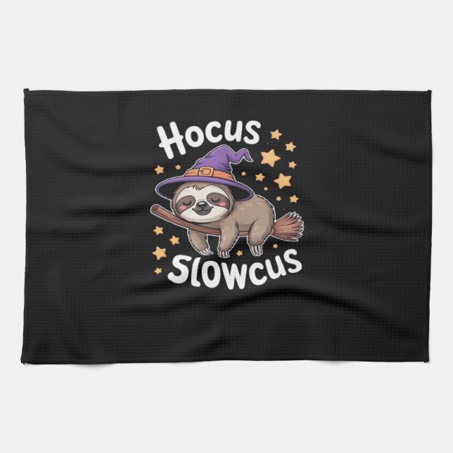 Niedlich Funny Sloth Halloween Essential T - Shirt Geschirrtuch (Horizontal)