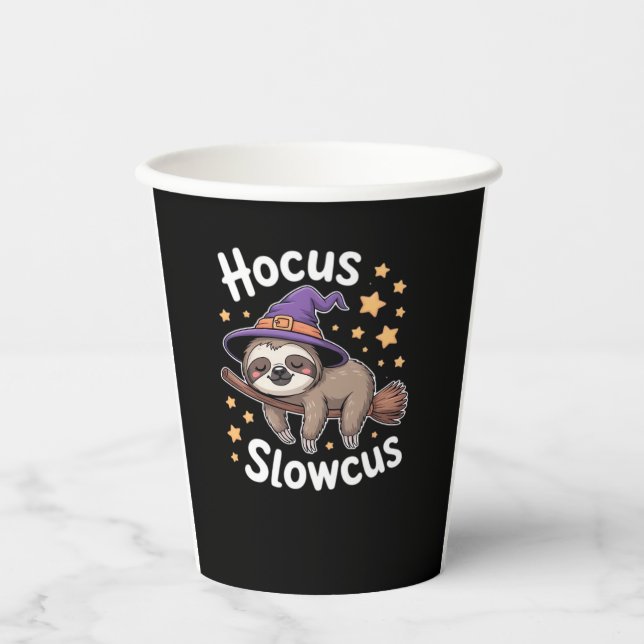Niedlich Funny Sloth Halloween Essential T - Shirt Pappbecher (Vorderseite)