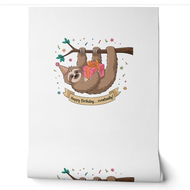 Niedlich Funny Sloth Happy Birthday Tapete (Abrollen)