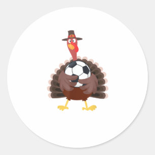 Niedlich Funny Soccer Erntedank Türkei Boys Runder Aufkleber