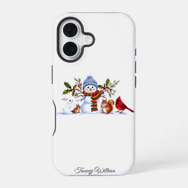 Niedlich Funny Spaß Trendy Modern Frohe Weihnachte iPhone 16 Hülle (Rückseite)