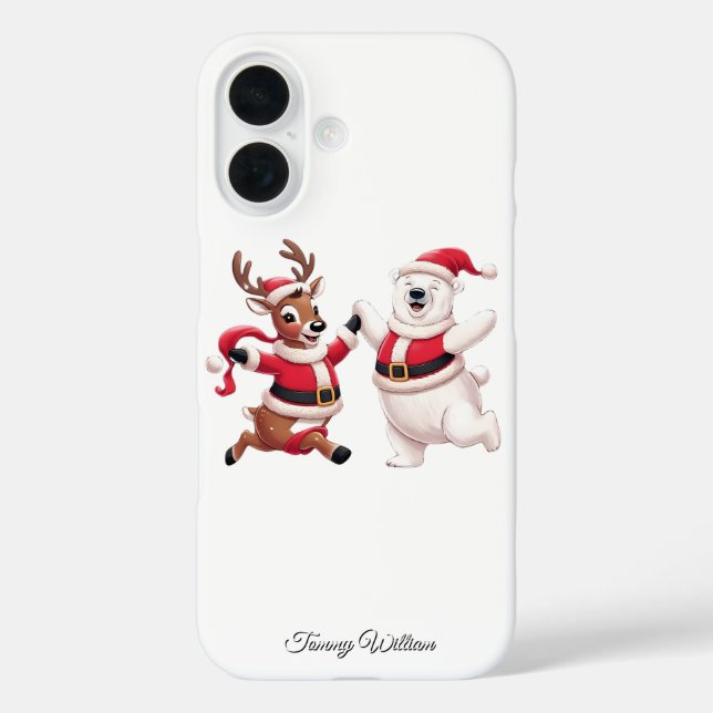 Niedlich Funny Spaß Trendy Modern Frohe Weihnachte iPhone 16 Hülle (Rückseite)
