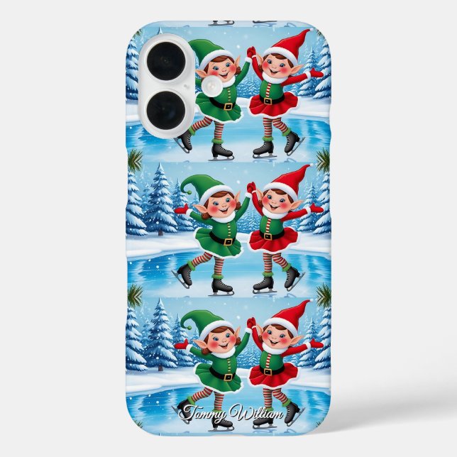 Niedlich Funny Spaß Trendy Modern Frohe Weihnachte iPhone 16 Hülle (Rückseite)