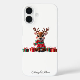 Niedlich Funny Spaß Trendy Modern Frohe Weihnachte iPhone 16 Hülle