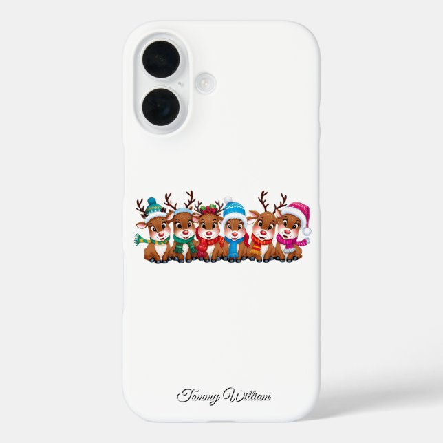 Niedlich Funny Spaß Trendy Modern Frohe Weihnachte iPhone 16 Hülle (Rückseite)