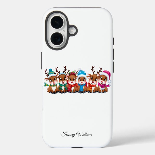 Niedlich Funny Spaß Trendy Modern Frohe Weihnachte iPhone 16 Hülle (Rückseite)