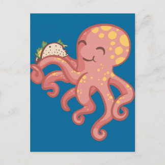 Niedlich Funny Tako Taco Octopus Postkarte