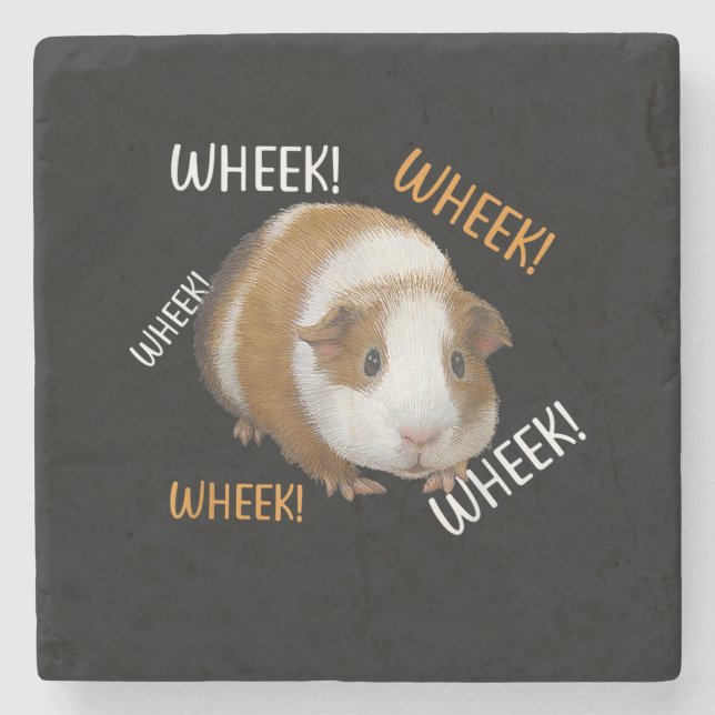 Niedlich & Funny Wheel - Guinea Pig Owner Cavy Lov Steinuntersetzer (Vorderseite)