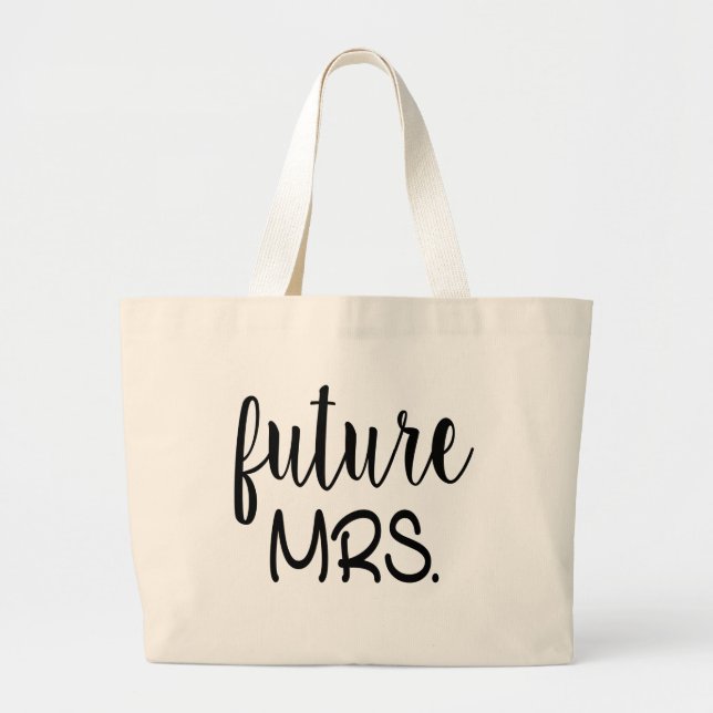 Niedlich Future Mrs Wedding, Brautparty Bride Gesc Jumbo Stoffbeutel (Vorne)