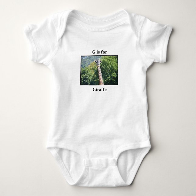 Niedlich G ist für Giraffe Baby 1 Stück Baby Strampler (Vorderseite)