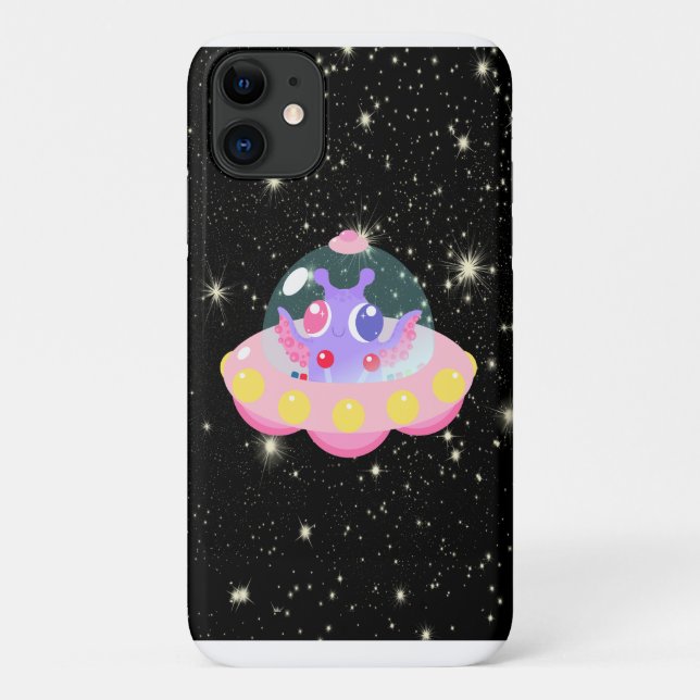 Niedlich Galaxy Alien WeltraumUFO Case-Mate iPhone Hülle (Rückseite)