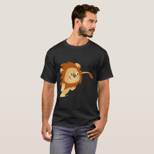 Niedlich Galloping Cartoon Löwe T - Shirt