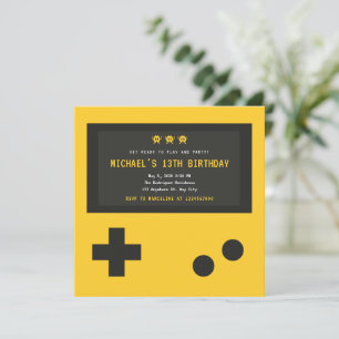 Niedlich Gaming Console Style Kindergeburtstag Einladung