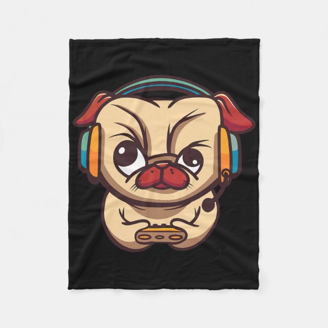 Niedlich Gaming Dog Video Game PC Video Game Game Fleecedecke (Vorderseite)