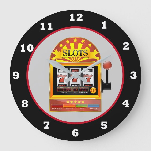 Niedlich Gaming-Maschine Dekoration Casino Uhr (Vorderseite)
