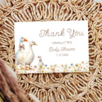 Niedlich Gänse Wildblume Kinderdusche Danke