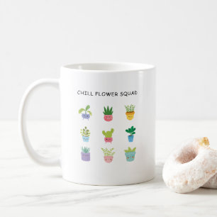 Niedlich Garden Blume Gepunktete Zeichen Kaffeetasse